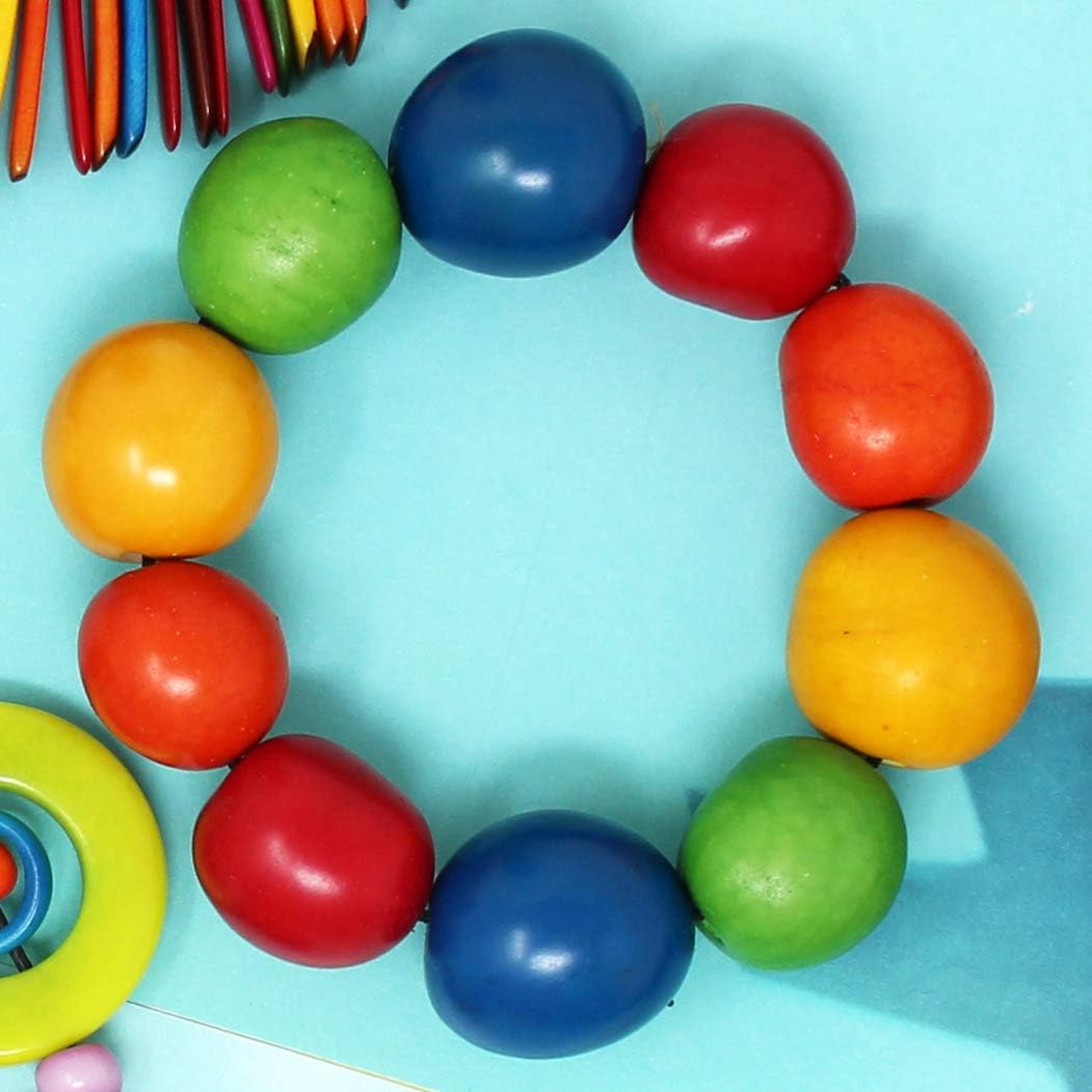 Tagua Bracelet Spheres in Multicolor Handmade Fair Trade