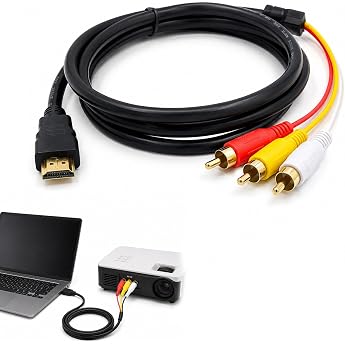1 x HDMI to RCA cable HDMI to 3RCA adapter 1.5 m disposable shipping
