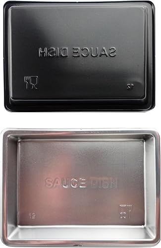 Miniatura 6 de Paquete de 100 platos rectangulares de plástico para salsa de soja, platos desechables para salsa, platos de salsa de sushi caliente, juego de