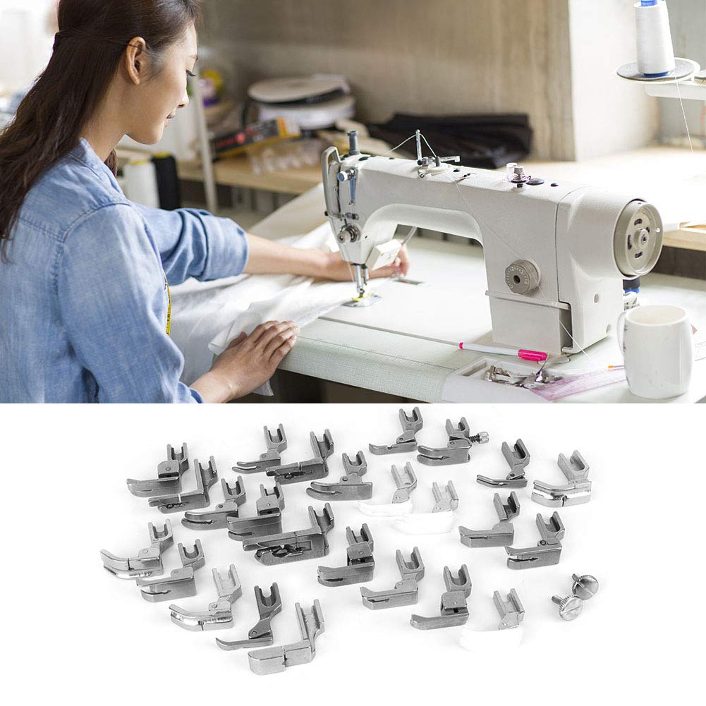 Juego de prensatelas para máquina de coser, 25 piezas, accesorios de alta calidad para uso doméstico, material de hierro duradero