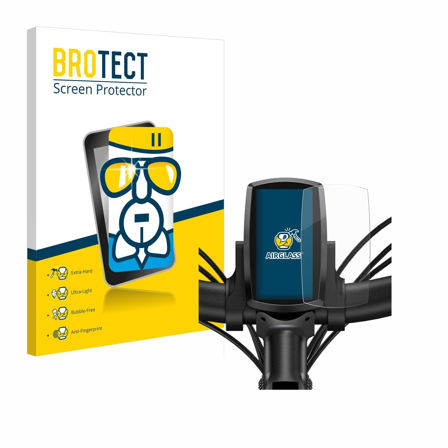 Pellicola Protettiva In Vetro Ibrido Brotect AirGlass Per Sharp Aquos V: 9H, Trasparente, Made In Germany - 4