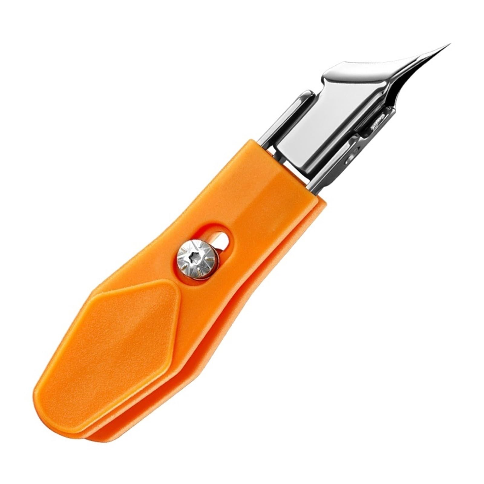 1pcs Stainless Steel Ingrown Toenail Clippers, Sharp Dead Skin Trimmer, Specialized Nail Groove Scissors, Angled Pedicure Tool(Orange)