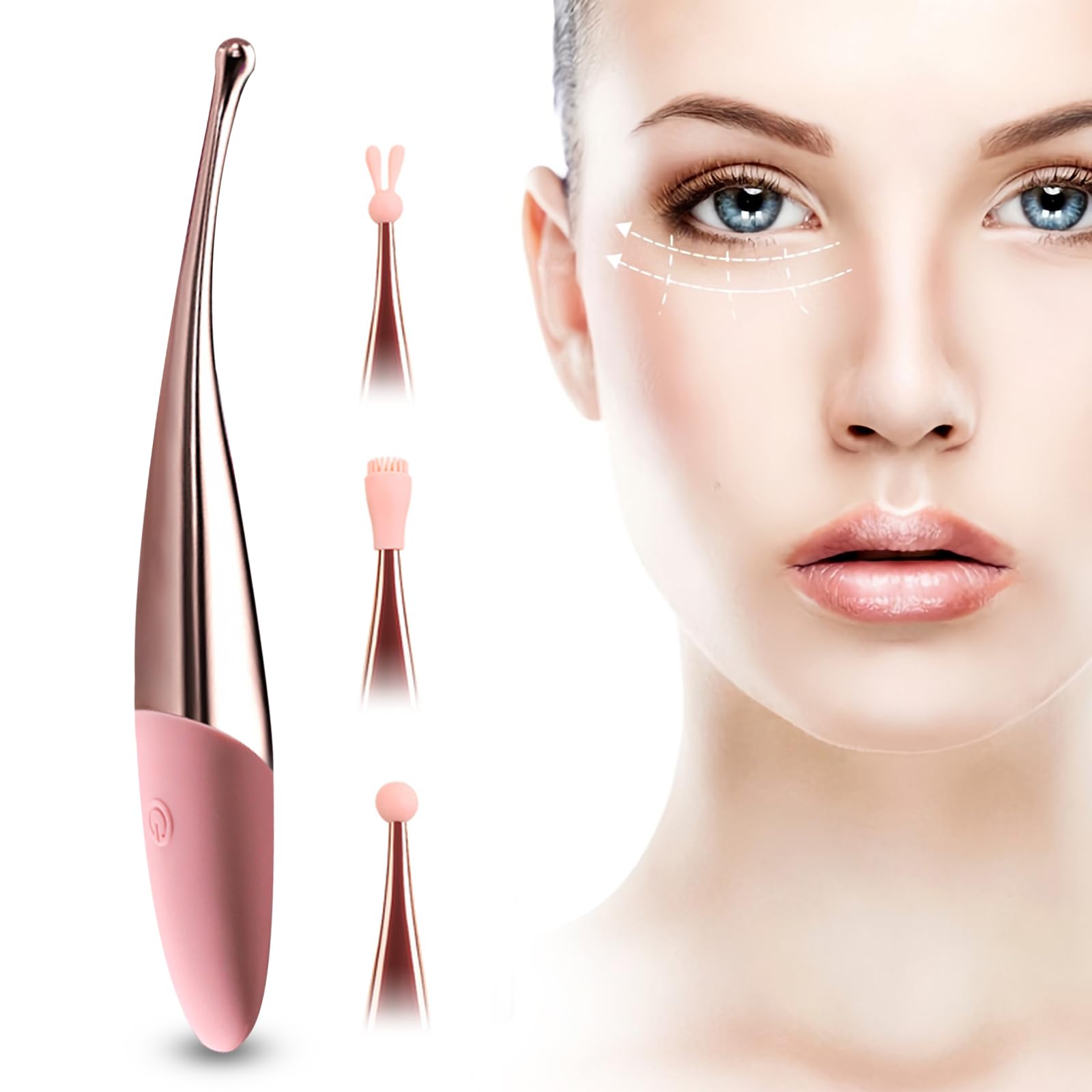 Personal Wand Massager with Waterproof Vibration for Full Body Massage Use, Promotes Essence Absorption, Relieves Fatigue - Pink