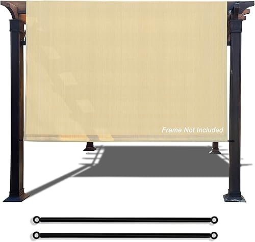 Alion Home Funda universal transpirable para pérgola  Toldo de repuesto para pérgola  Cubierta de parasol ajustable para exteriores con varillas