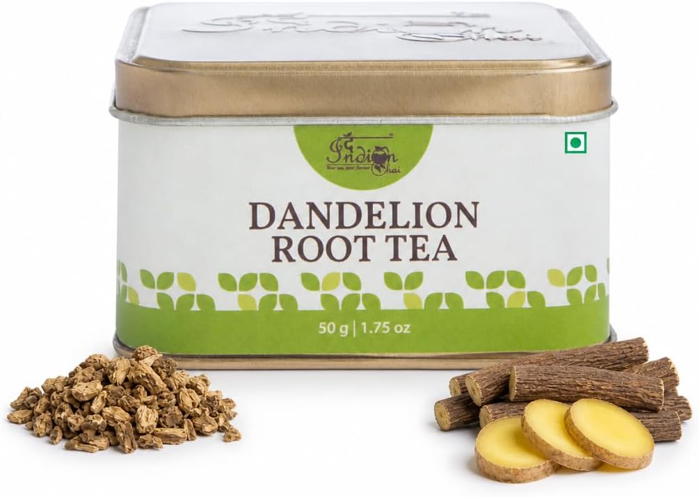 The Indian Chai โ Dandelion Root Tea 50g | With 14+ Herbs | For Detox, Cleansing Liver | Supports Kidney Function and Digestive Health | Powerhouse of Antioxidants