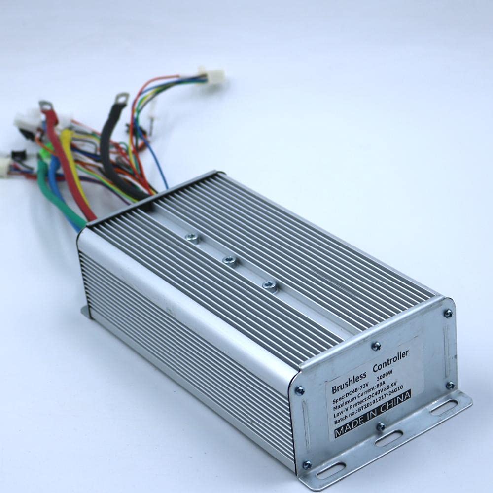 Centralina Bici Elettrica 48-72V 3000W 80Max Controller motore BLDC, Controller a velocità sfuriato EV