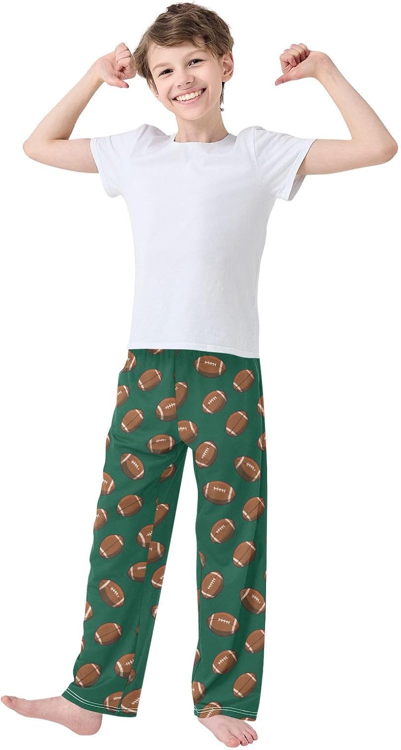Pattern Of Fishing Themed Lounge Pajama Pants Soft PJ Bottoms for Sleepwear Ages 6-14 Years - Image 2