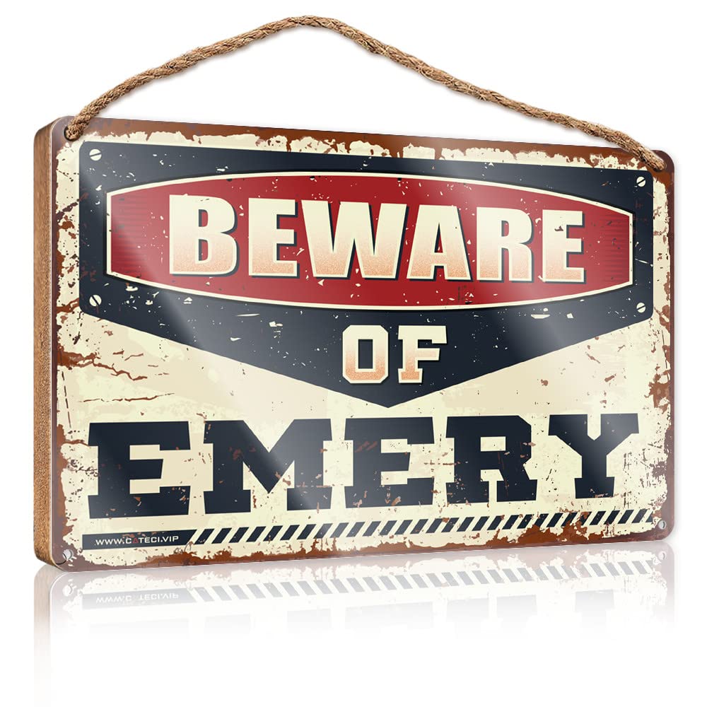 FZFN Funny Porch Decor Beware Of Emery Wooden Sign Home Sweet Home Sign Kitchen Wall Art(20X30CM)