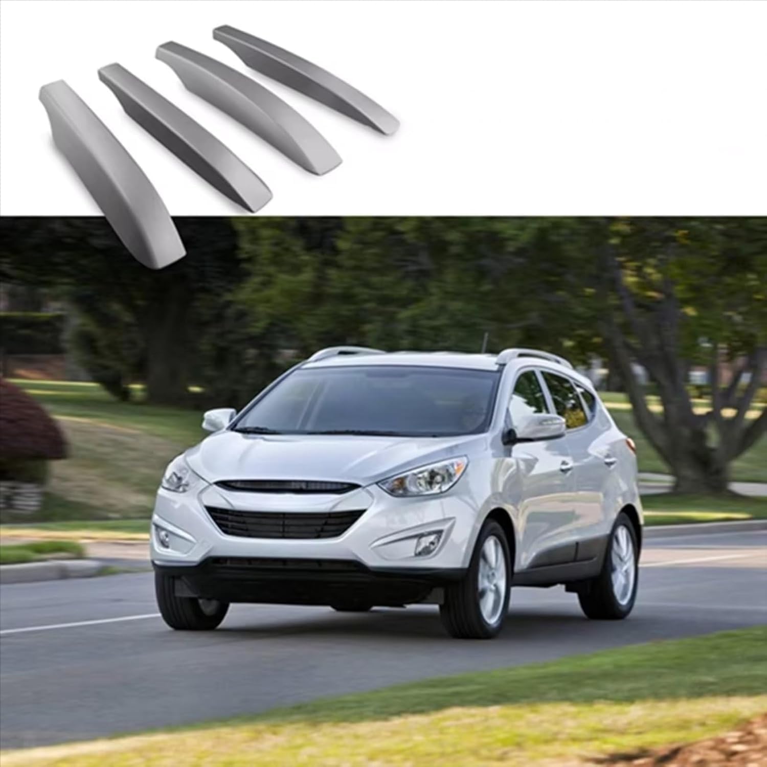 Roof Rack Rail Cap for Hyundai for IX35 for Tucson 2011 2012 2013 2014 2015 Roof Rack Cover Luggage Cover-Half-View Sunroof 872612S000