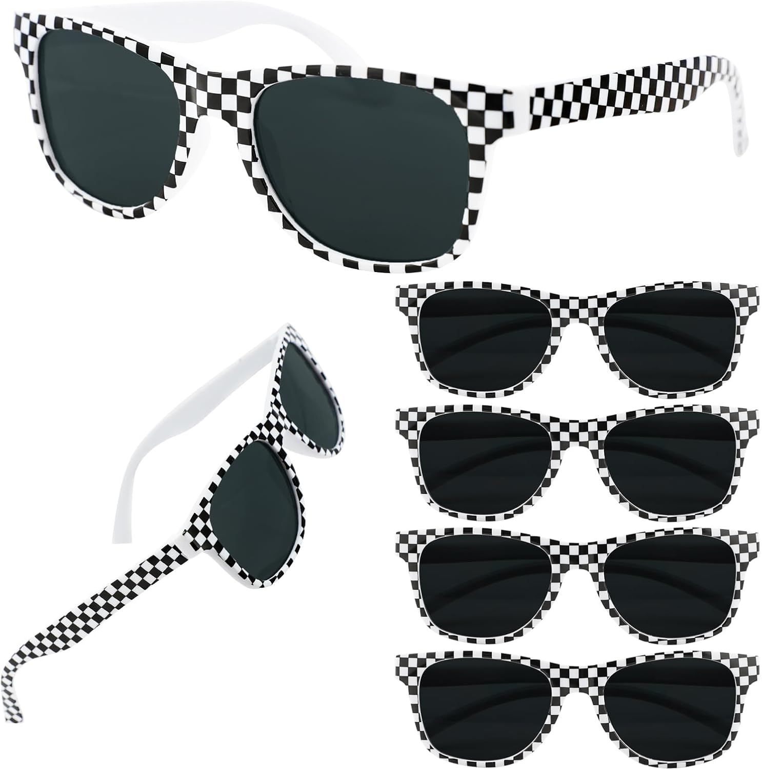 Race Car Sunglasses Bulk, Checkered Sunglasses Party Favors for Kids Racing Theme Birthday, Party Decorations Supplies