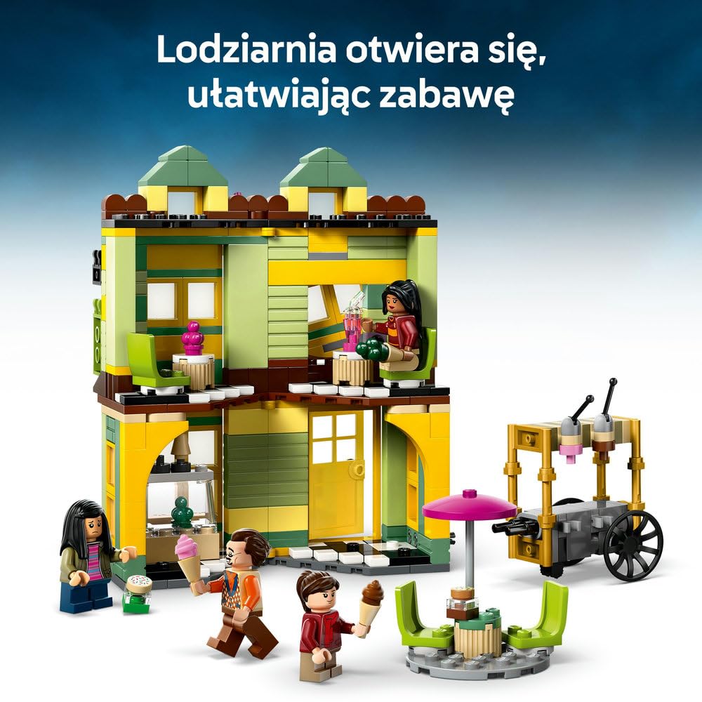 LEGO Harry Potter Markowy sprzęt do quidditcha i lodziarnia 76452 | Modele sklepów, zabawka dla 8-latka, prezent dla fana Harry’ego Pottera, zestaw klocków dla dzieci, 795 elementów