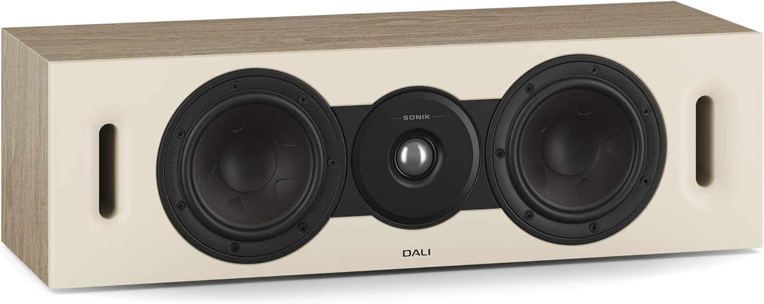 DALI SONIK Cinema Passive Home Theatre Speaker Surround Channel, Dual 5.25" SMC Clarity Cone Woofers, 1.1" Soft Dome Tweeter, Natural Oak