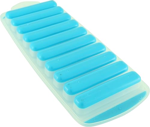 Miniatura 9 de Meadow Lane Bandeja para cubitos de hielo, azul turquesa, 1 bandeja, estrecha y larga para botellas deportivas
