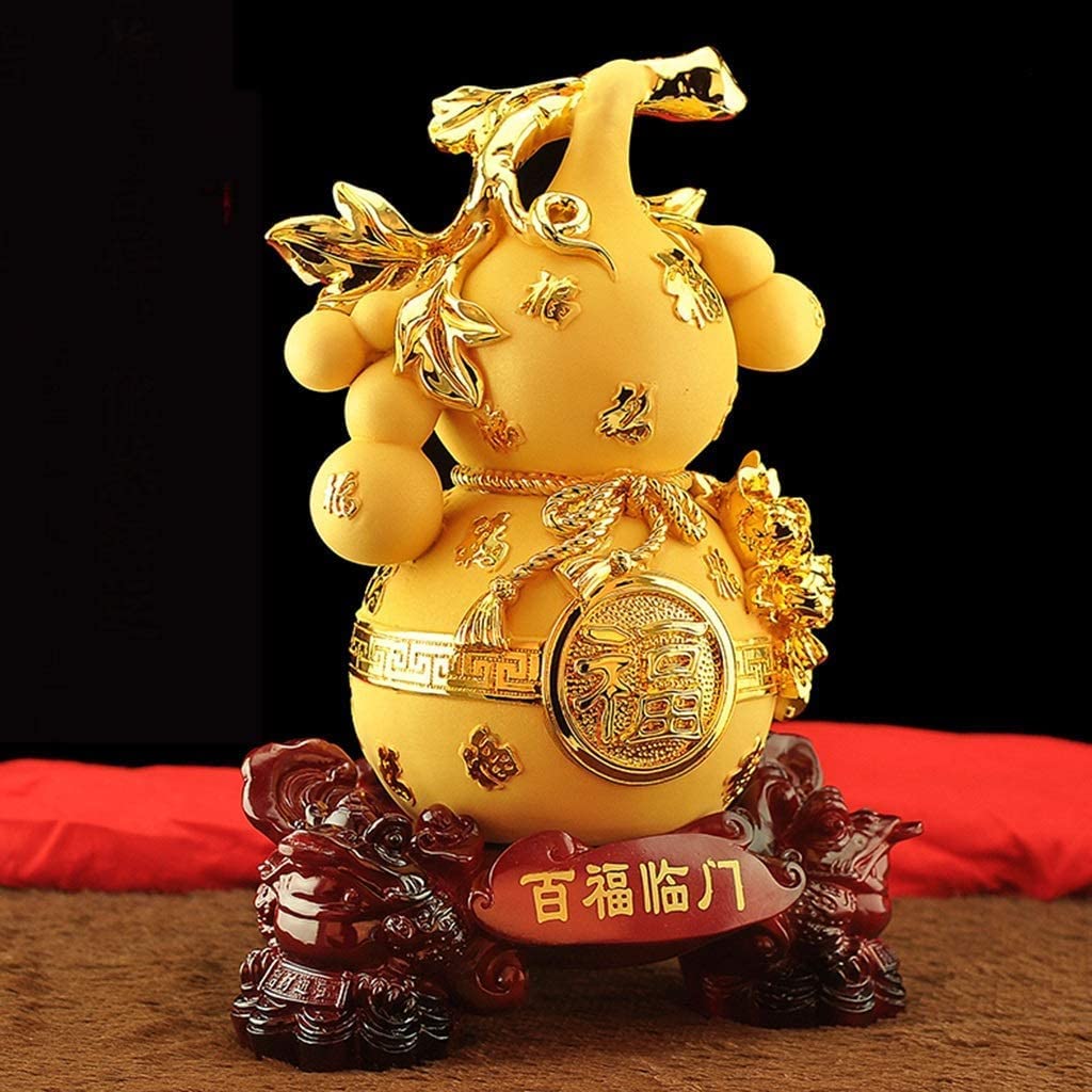 Amazon.co.jp: 装飾品 黄金のひょうたん像 新築祝いギフト 中国