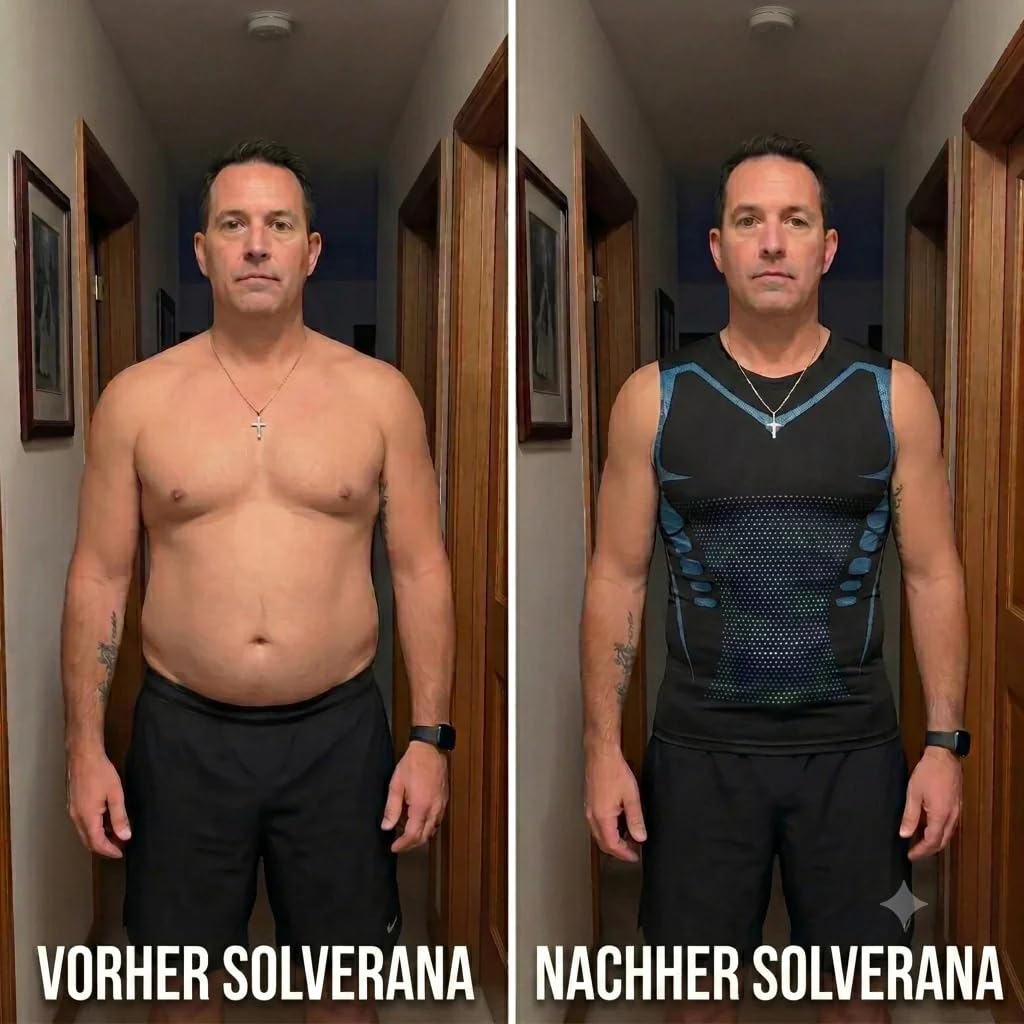 MEIION Solverana Kompressionsshirt Herren Bauch Weg Unterhemd Figurformend