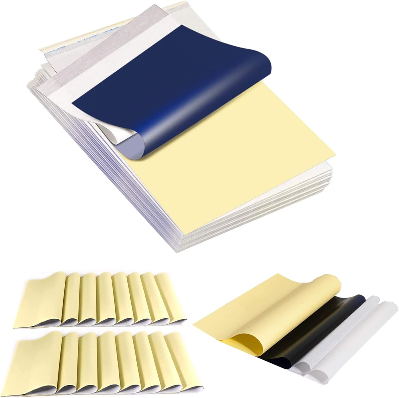 16Pcs Tattoo Transfer Paper,Tattoo Stencil Paper for Tattooing 4 Layers Tattoo Paper for Tattoo Transfer Machine Tattoo Supplies Tattoo Kit for Tattoo Artist 8.5’’x11’’ A4 Size for Tattooing