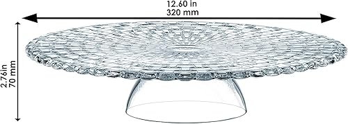 Miniatura 2 de Nachtmann Bossa Nova - Soporte para tartas con cúpula  Plato redondo de 12.5 pulgadas con cúpula de cristal, apto para lavavajillas, soporte de