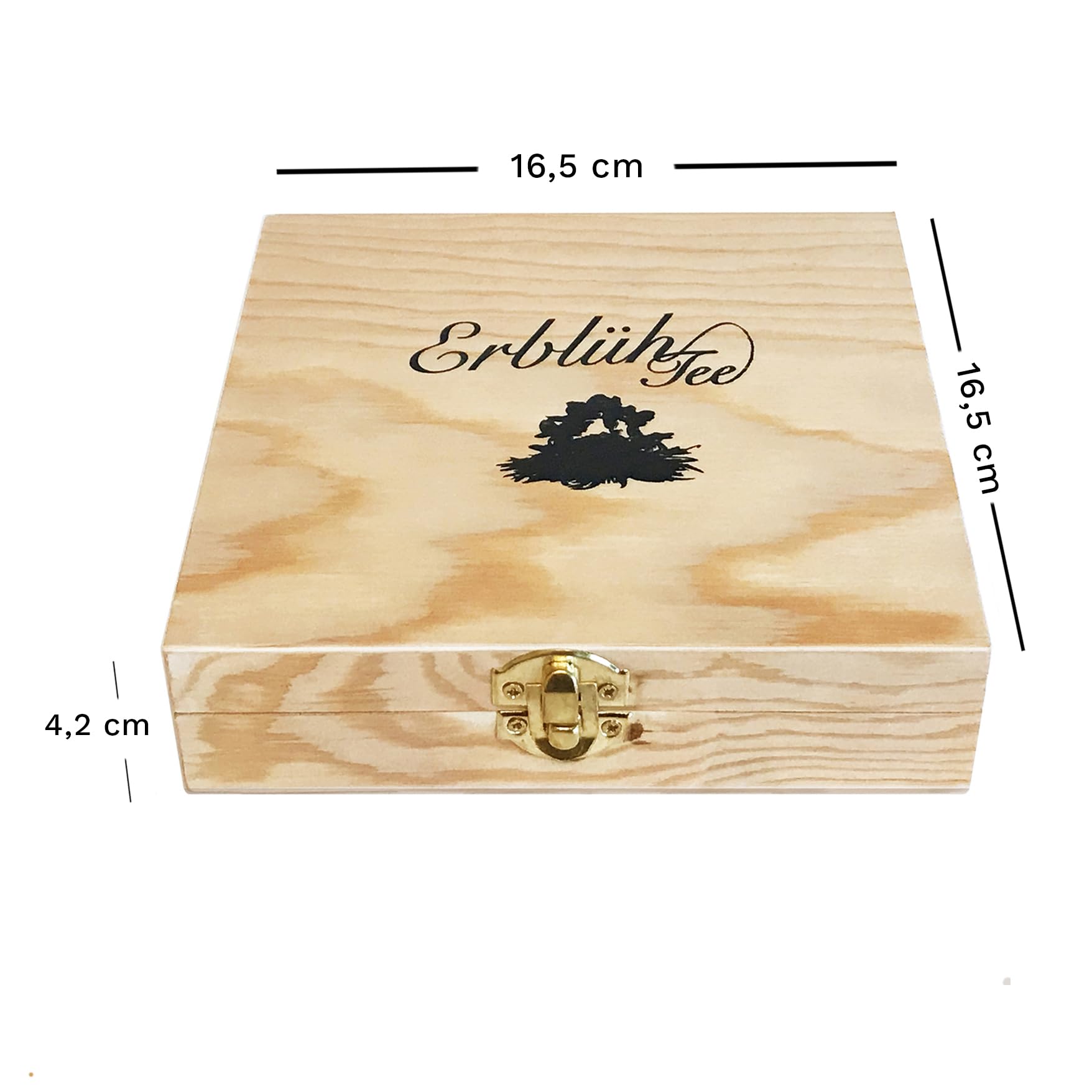 Creano Flores de Té Verde 12 uds – Cofre de Madera Premium – 6 Variedades de Té Verde Frutal – Regalo Elegante para Amantes del Té