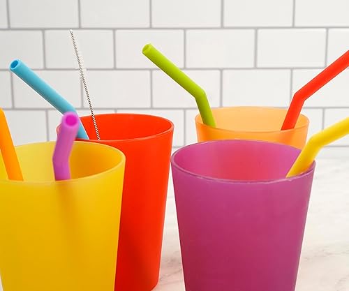 Miniatura 10 de RSVP International Endurance - Juego de 4 popotes reutilizables, de acero inoxidable, de 5 pulgadas, se adapta a la mayoría de vasos  Reutilizables