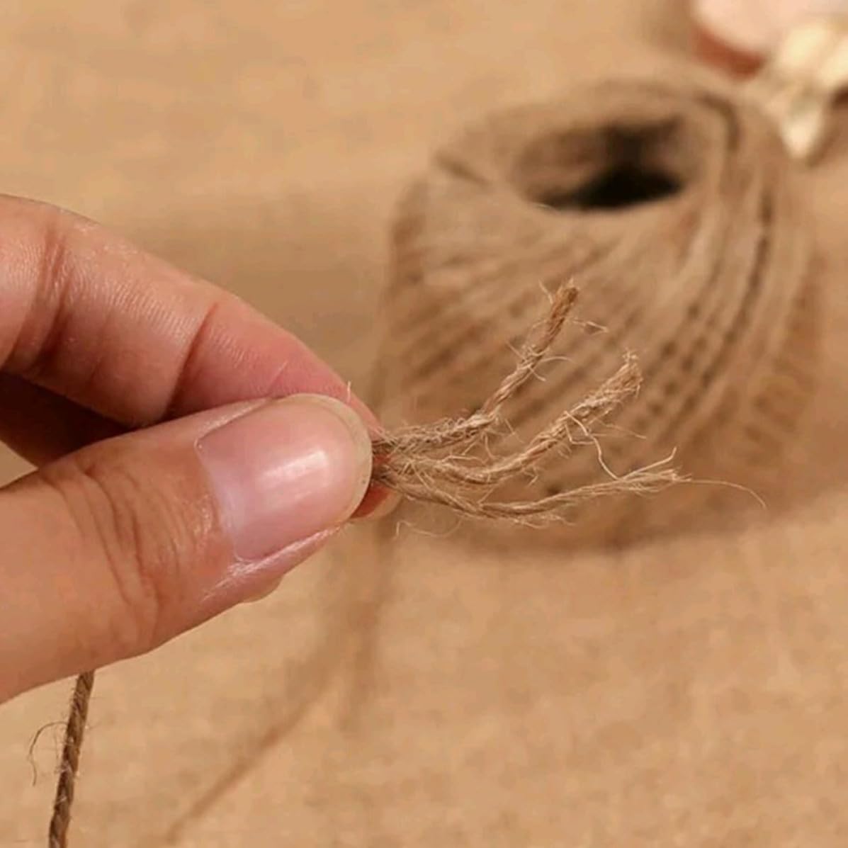 6pcs Natural Jute Twine 30m Length 3mm Thick Rope String with Thickness and Light Weight for Birthday Scrapbooking and DIY Craft Projects