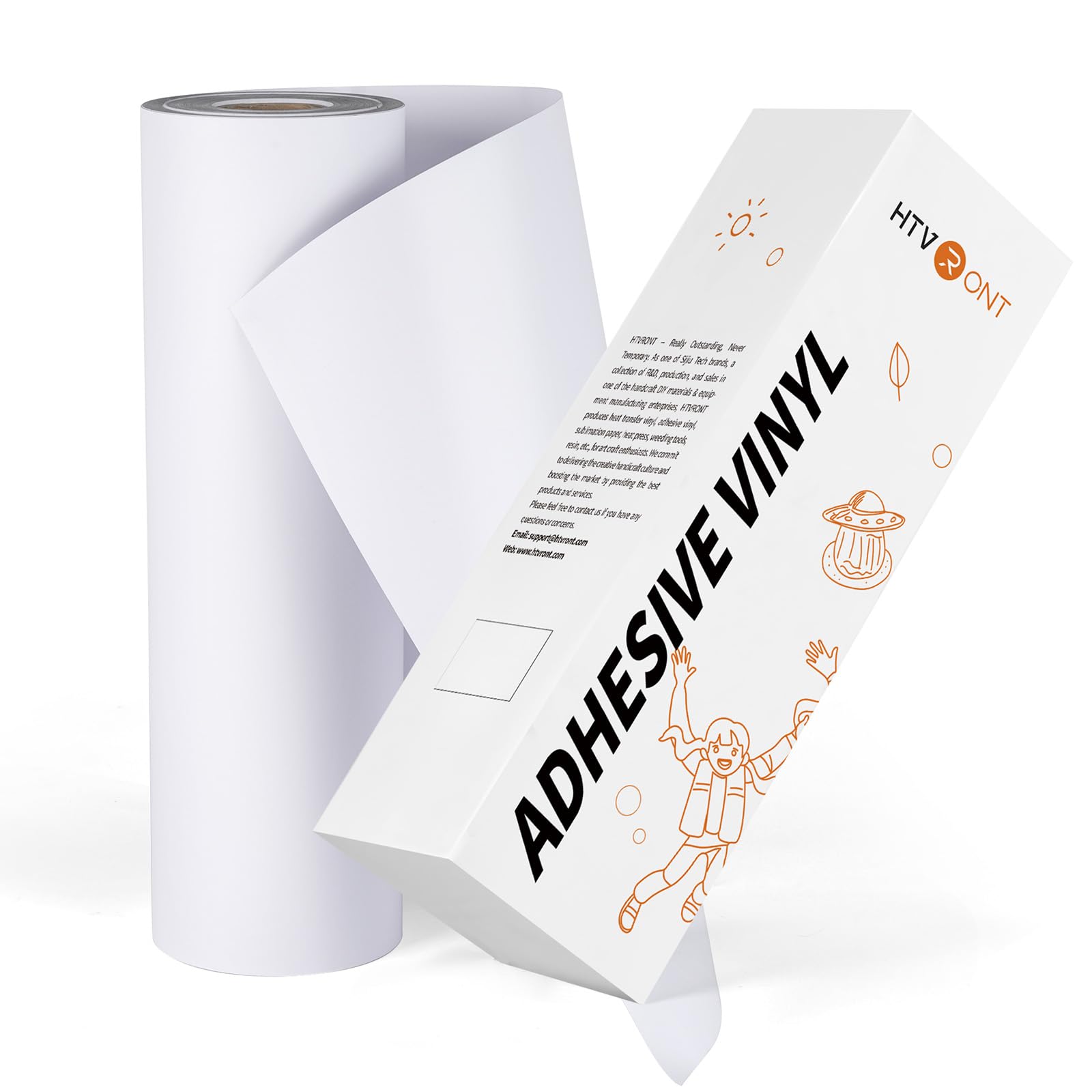 Vinyle adhésif permanent blanc mat HTVRONT rouleau de vinyle pour machine Cricut 30cm