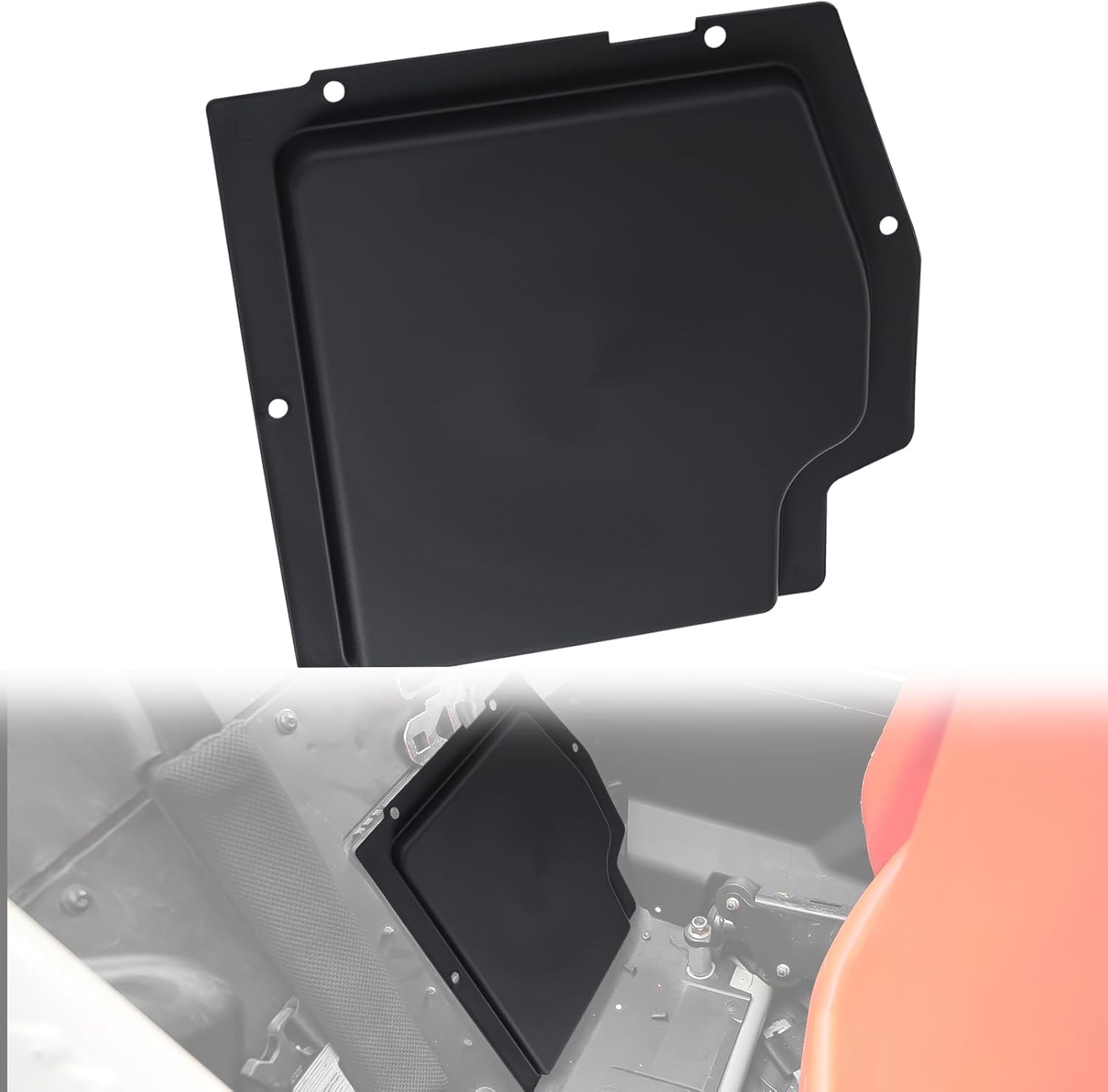X3 Battery Cover Compatible with Can-Am Maverick X3 & X3 Max 2017-2025 Accessories - Black ABS Plastic Protection Plate Kit