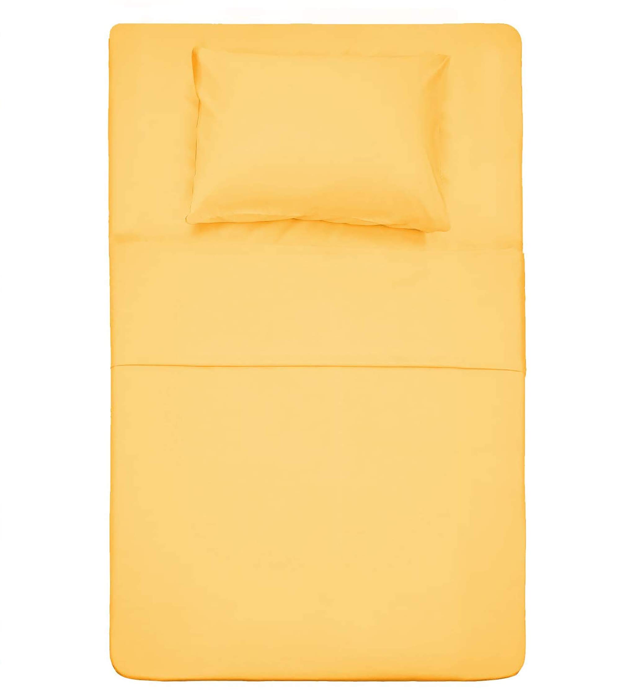 Best Season 1800 Thread Count Microfiber Fade Resistant Bed Sheet Set(1 Flat Sheet,1 Fitted Sheet and 1 Pillow Cases), Twin, Yellow