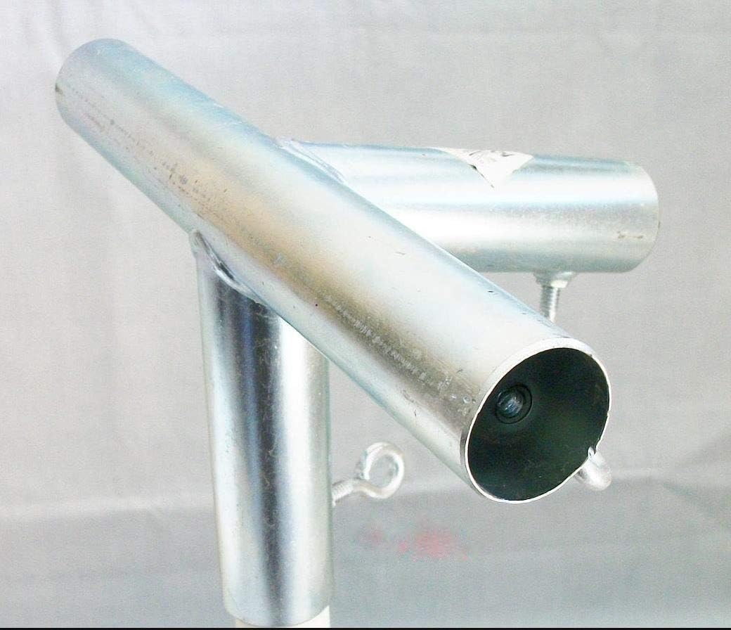4 Way Top Lean Too 1 3/8" Canopy Fitting with Down Slope Slant Angle (FV4ISL) - Fits 1 3/8" EMT Pipe or Chain Link Fencing Top Rail That has an Outer Diameter of 1 5/16"