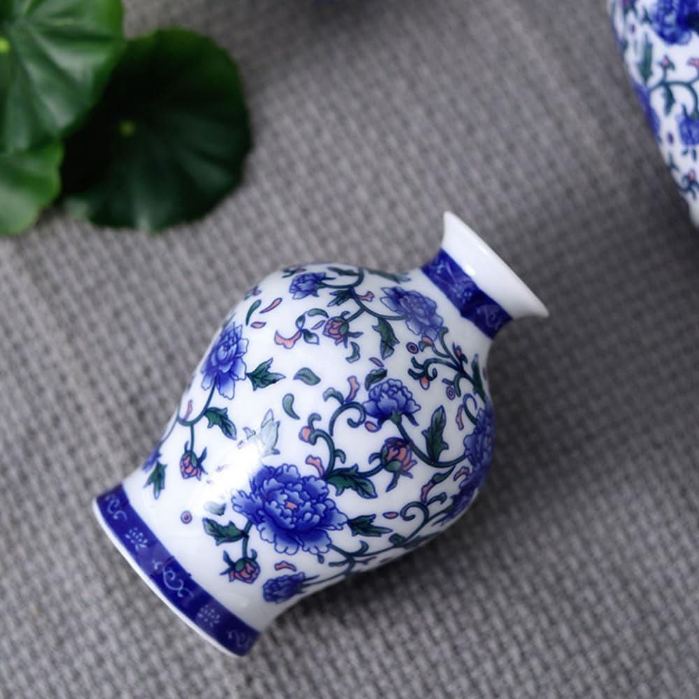 青と白の花瓶 青と白の磁器の花瓶 シノワズリ装飾 ミニクラフト