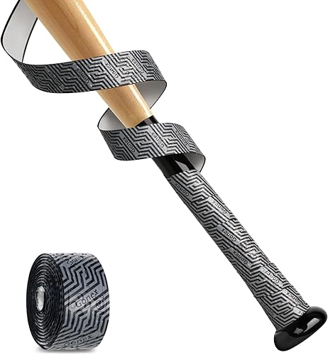 Miniatura 9 de Gonex Cinta de agarre de bate para béisbol y softball, 0.043 in, 40.16 pulgadas, Pro Feel Full Adhesive Back Baseball Bat Grip (1 unidad2 paquetes)
