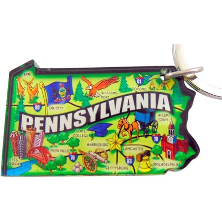 Penn State Rope Key Chain Amazon.com: State of Pennsylvania Key Chain Acrylic Souvenir Keychain ...