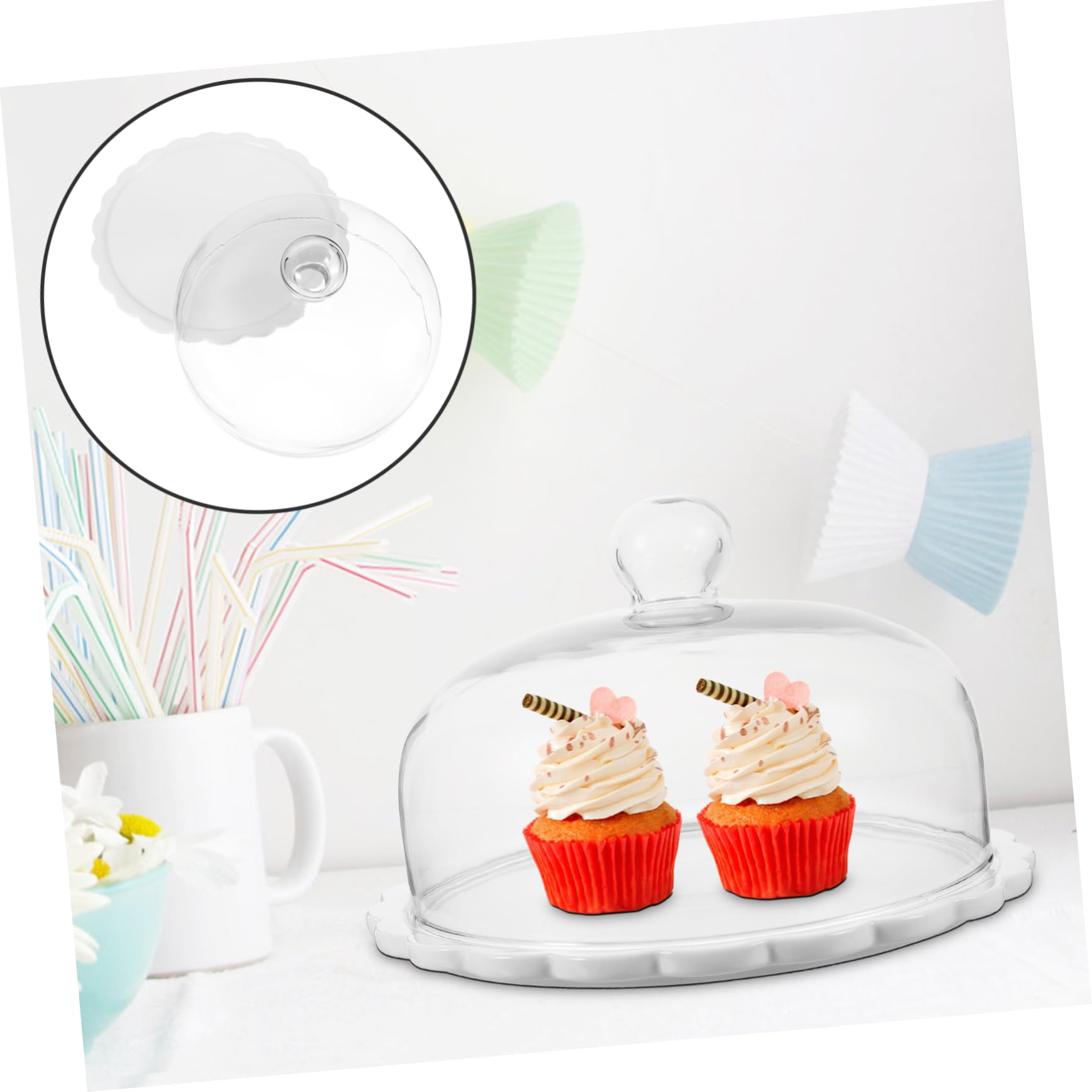 Présentoir À Gâteaux En Verre Pour Gâteaux Muffins Desserts