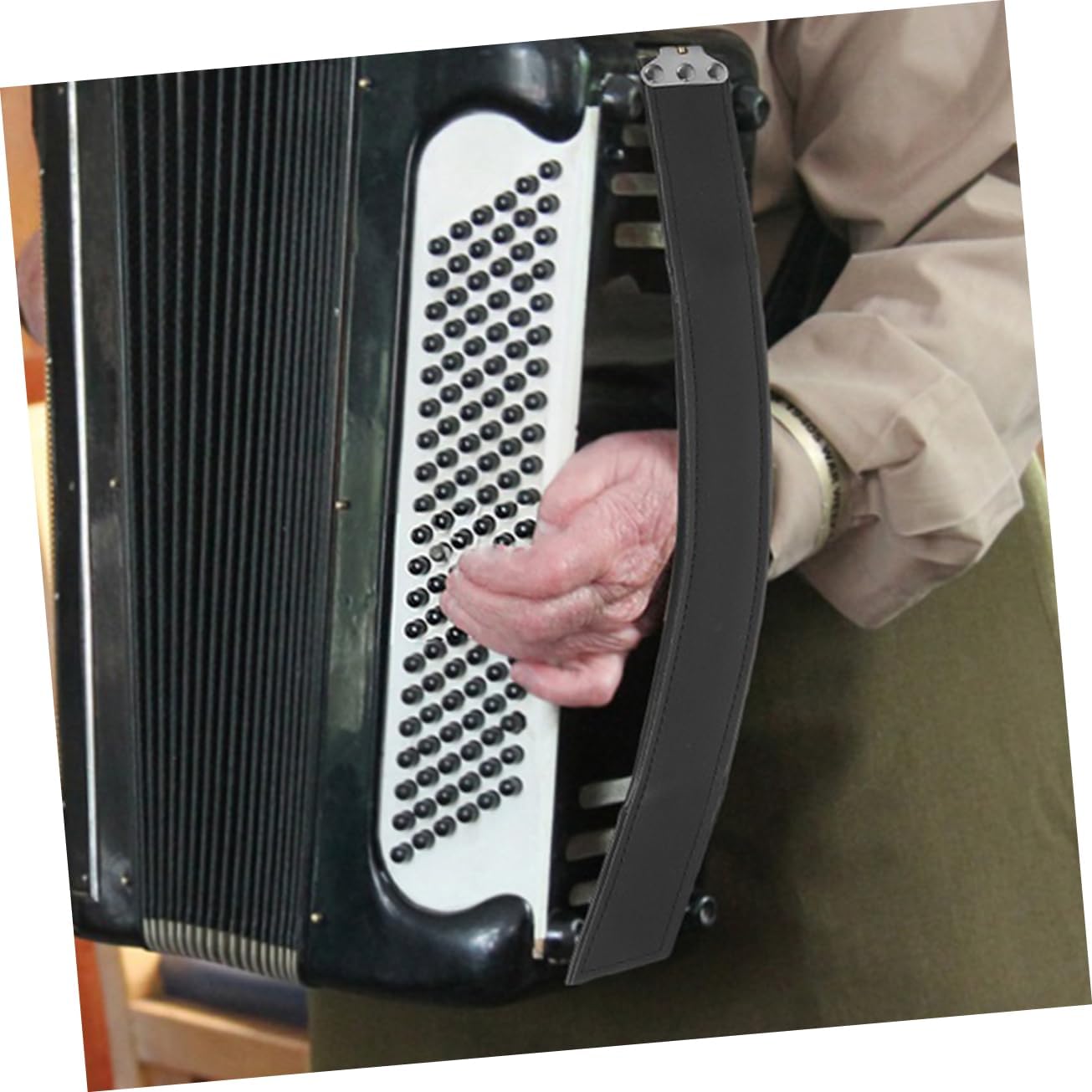 4pcs Accordion Bass Belt Accordion Hand Strap Hardware Left-hand Accessory for Player