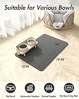 Vista 7 de MontVoo - Tapete absorbente para alimentación de mascotas, tapete de secado rápido para perros sin manchas para comida y agua, suministros