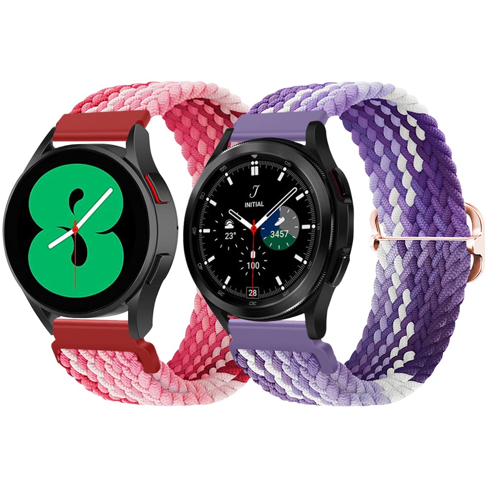 Qimela 2-Pack Sport Bands Compatible for Samsung Galaxy Watch 7 6 5 4 40mm 44mm,Galaxy Watch 6 4 Classic Band 42mm 46mm 43mm 47mm/Watch 5 Pro Band