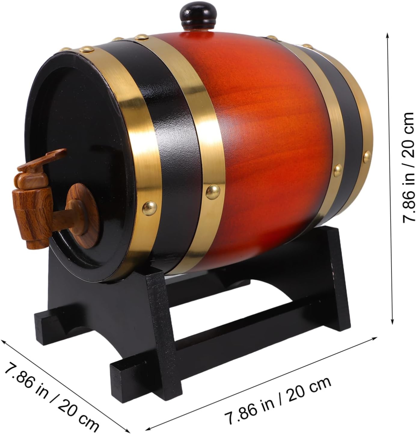 Wooden Wine Barrel Decorative Bar Table Tap Beer Barrel for Home Party