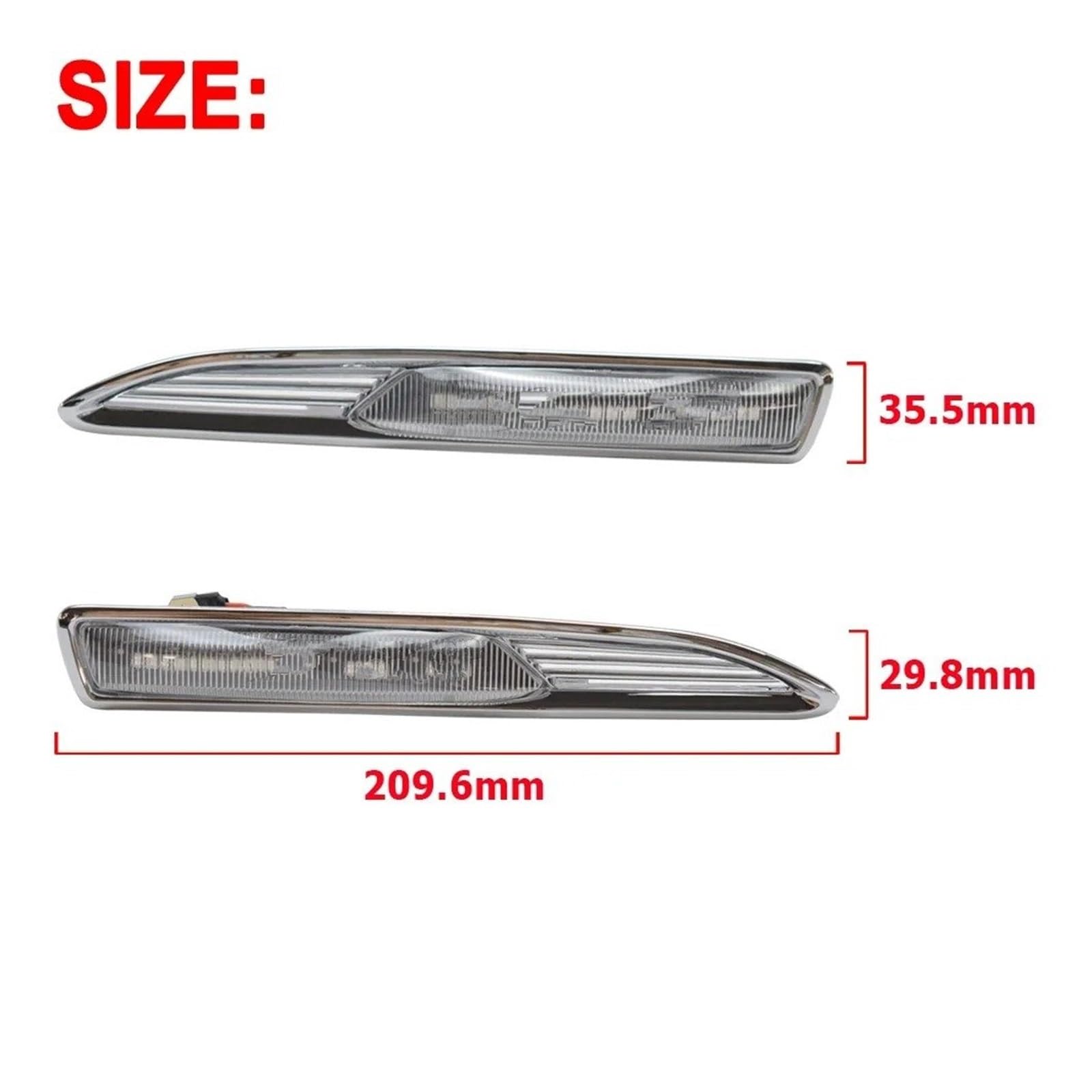 Intermitentes Secuenciales Para Ford Para Mondeo MK4 Estate BA7 2007 2008-2015 Luz Intermitente LED De Posición Lateral Luz Intermitente Ámbar Dinámica(Dynamic Smoked Type)