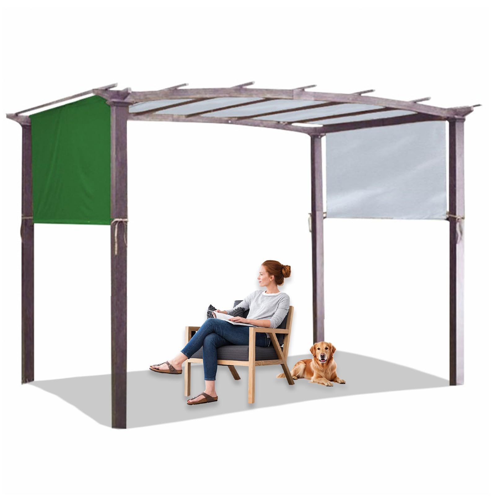Auvent d'extérieur rétractable 5,2x2m avec protection UV50+ pour terrasse et jardin