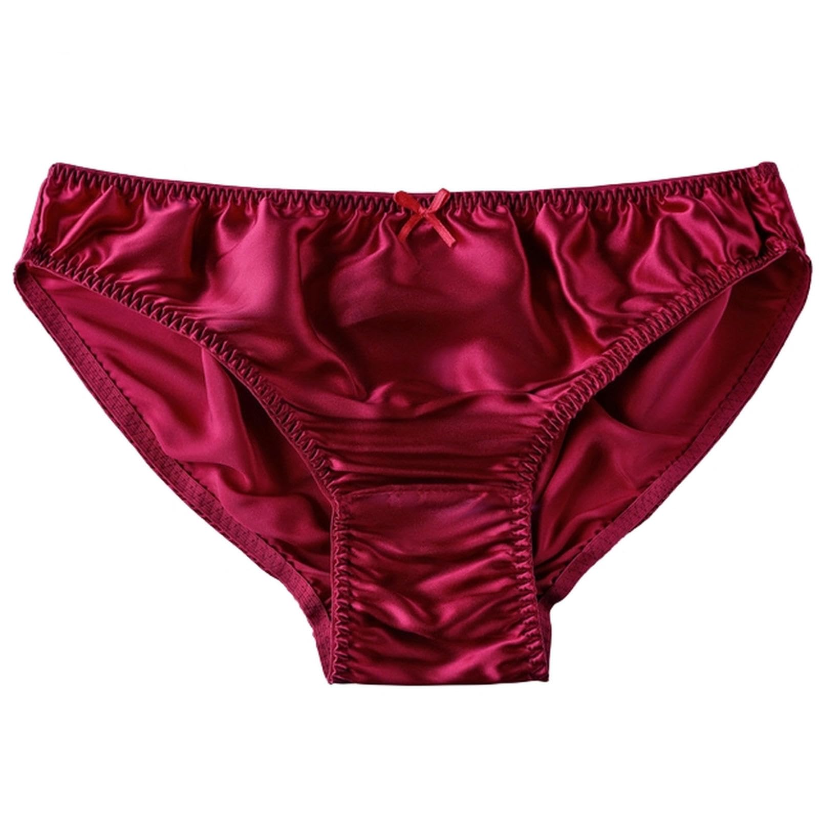 Damen-Slips 3 Packs Frauen Mulberry Seide Höschen Mitte Taille Spitze Slips-F-M