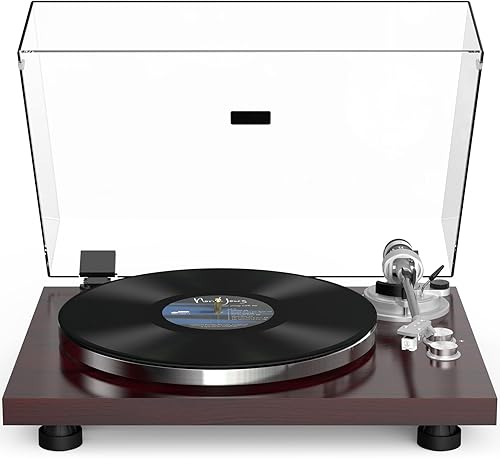 Tocadiscos Salida inalámbrica Reproductor de vinilo vintage Plato de aluminio de fibra de carbono Tonearm Belt-Drive 33 45 RPM Phono Audio AT-3600L