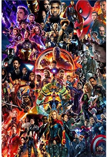 Jigsaw Puzzle Adult Children's Jigsaw Puzzle Marvel Avengers Anime 300/500/1000/1500 Pieces (Color : E, Size : 1500 Tablets)