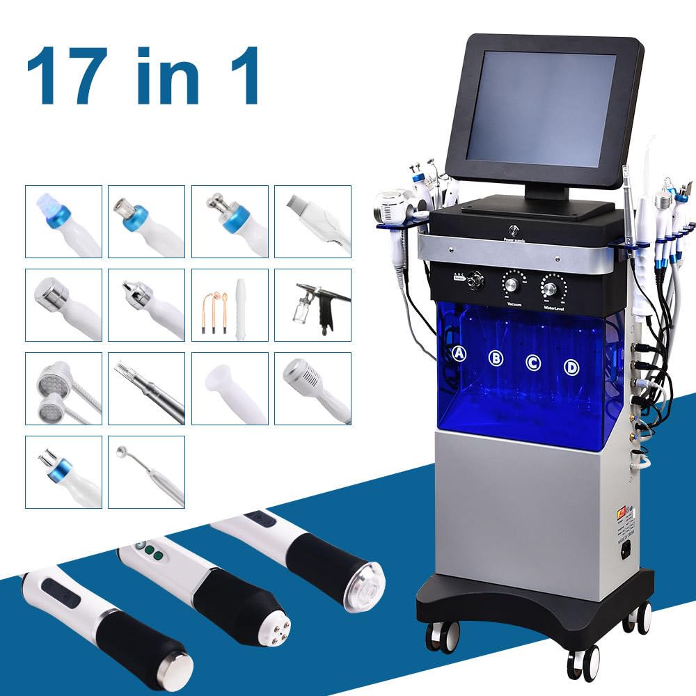 17 W 1 Urządzenie Do Pielęgnacji Urody Z Wodorem I Tlenem | Urządzenie Do Nawilżania I Oczyszczania Z Bąbelkami, Urządzenie Do Peelingu Skóry Hydra Beauty Facial Aqua Peel