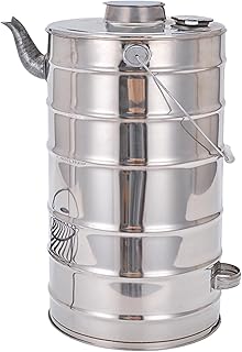 Stainless Steel Wood - Burning Water Kettle - with Hollow Design for Burning Wood - Wood-Fired Water Boiler - Efficient, Fast - Boiling Kettle, for Outdoor & Camping Use,8.5L