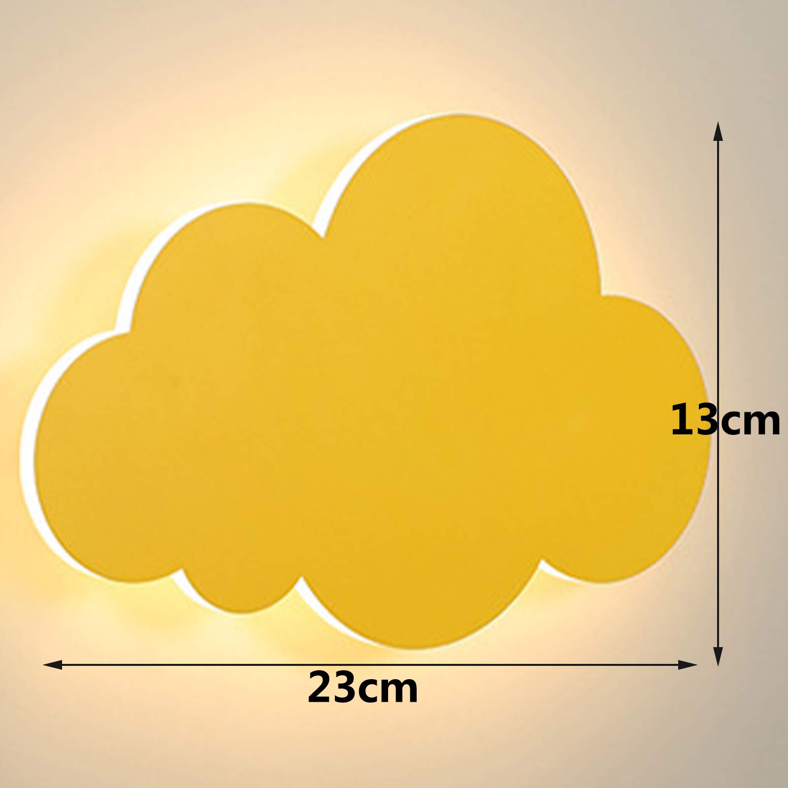 WXKAGF Kinkiet LED Cloud, kinkiet wewnętrzny z 3 temperaturami barwowymi, lampka nocna z akrylowym abażurem, do salonu sypialnia dziecięca dekoracyjna, niebieska/B
