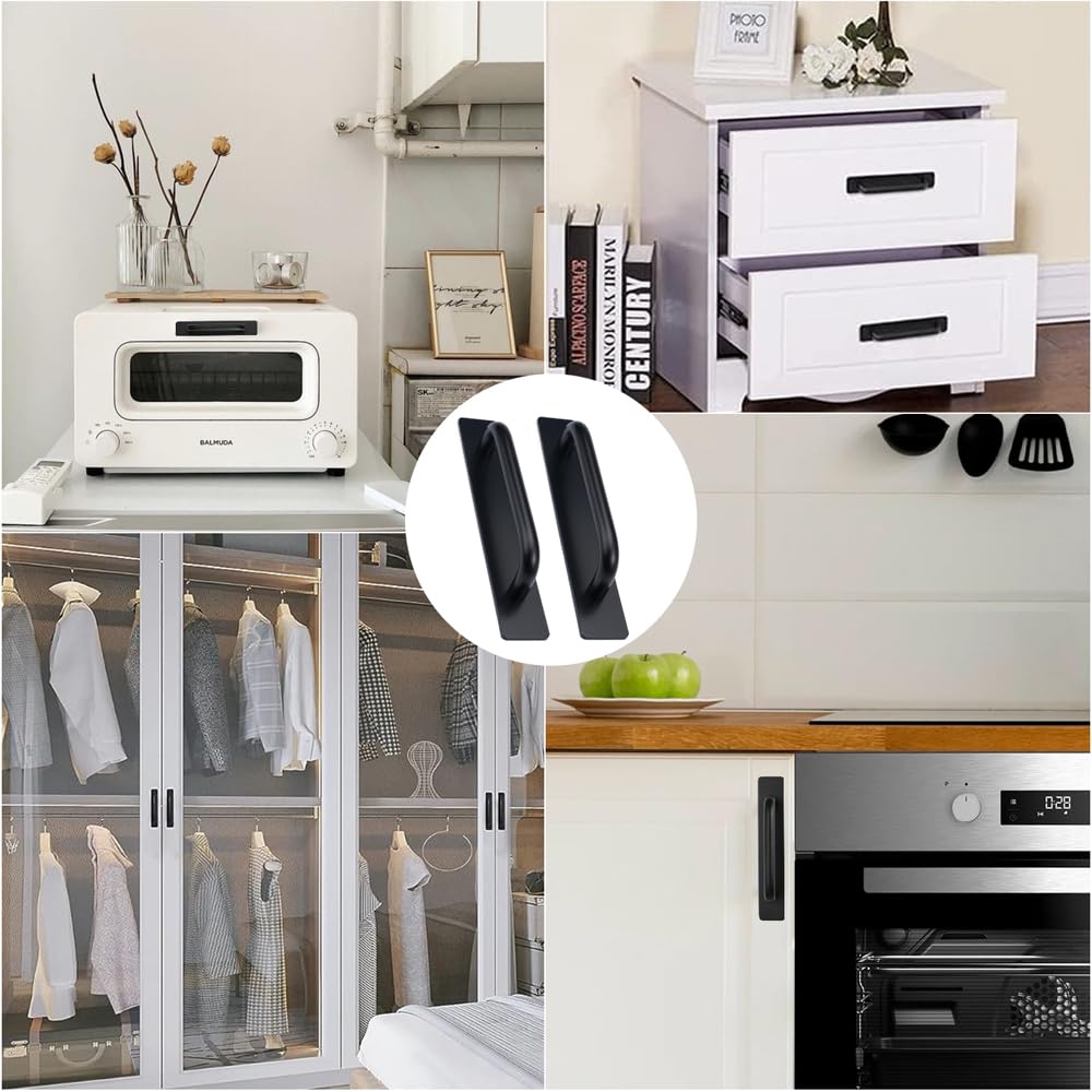 Lot De 2 Poignées De Meubles Autocollantes En Aluminium Pour Tiroirs Portes Coulissantes Et Armoires De Cuisine 150 Mm Argent 90985341