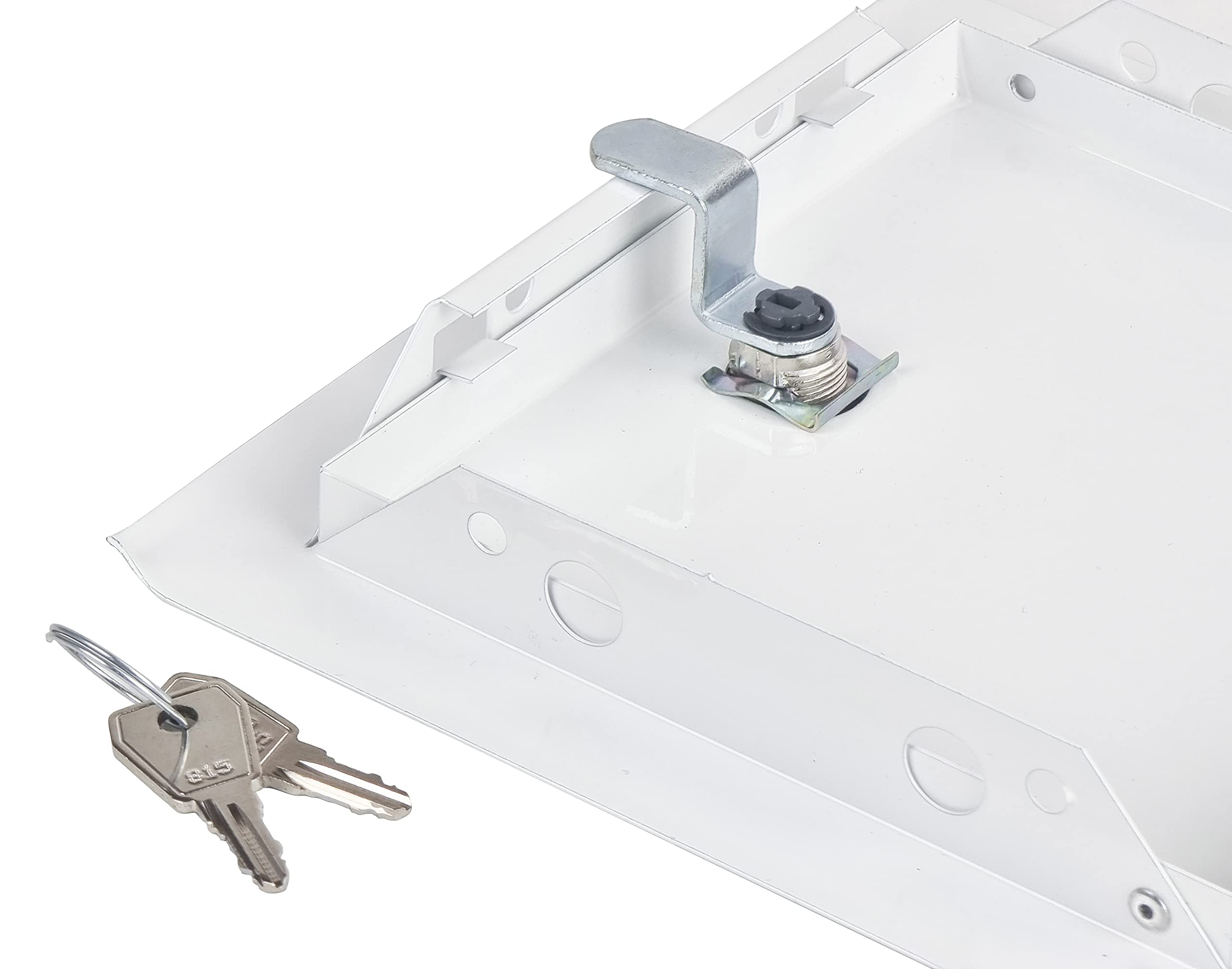 Blanco 15x15 cm Puerta de Inspección, Trampillas de Revision de Mantenimiento de Acero con Llave 150x150mm