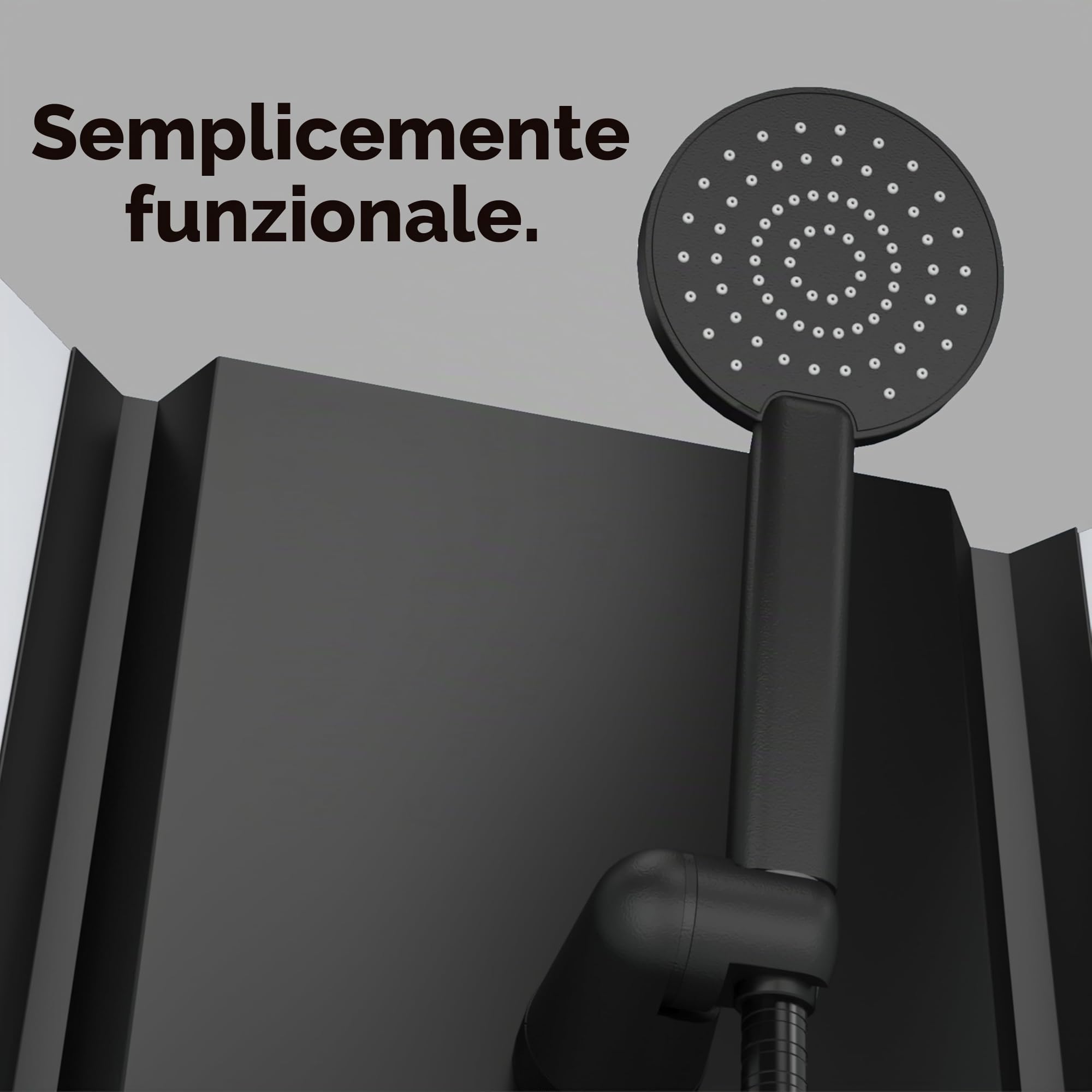 Marwell Doccia completa Prime Style – Box doccia nero/bianco 85 x 85 x 198 – Doccia prefabbricata con piatto doccia e rubinetto – Doccia con telaio in alluminio – Doccia in vetro Design moderno