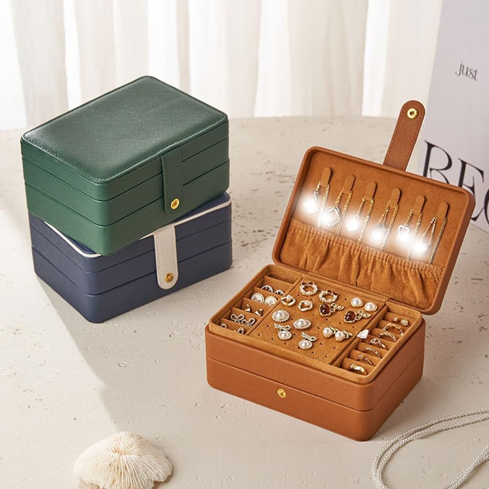 Wieża Biżuteryjna Vintage skórzany organizer na biżuterię o dużej pojemności Uchwyt