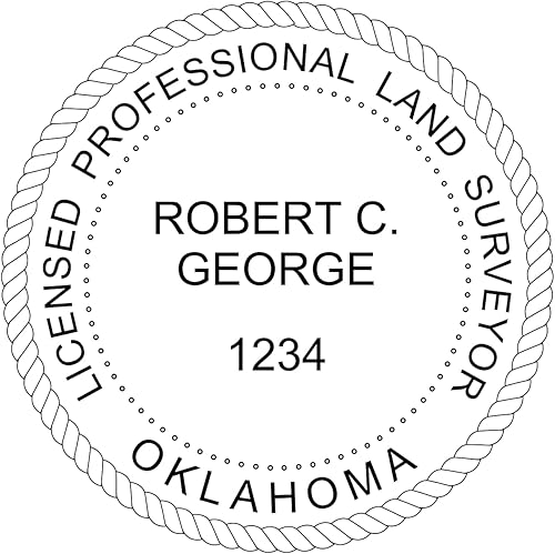 Miniatura 4 de Sello autoentintado para agrimensor, sello de goma personalizado, sello de tinta, sello profesional para agrimensor de tierras para el estado de