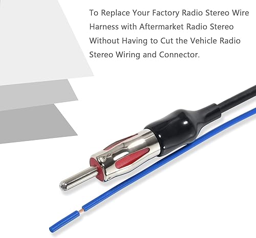 Miniatura 5 de RED WOLF Arnés de cable estéreo para radio de vehículo con adaptador de conector de antena compatible con Honda Fit 2007-2008 Civic 2006-2011,